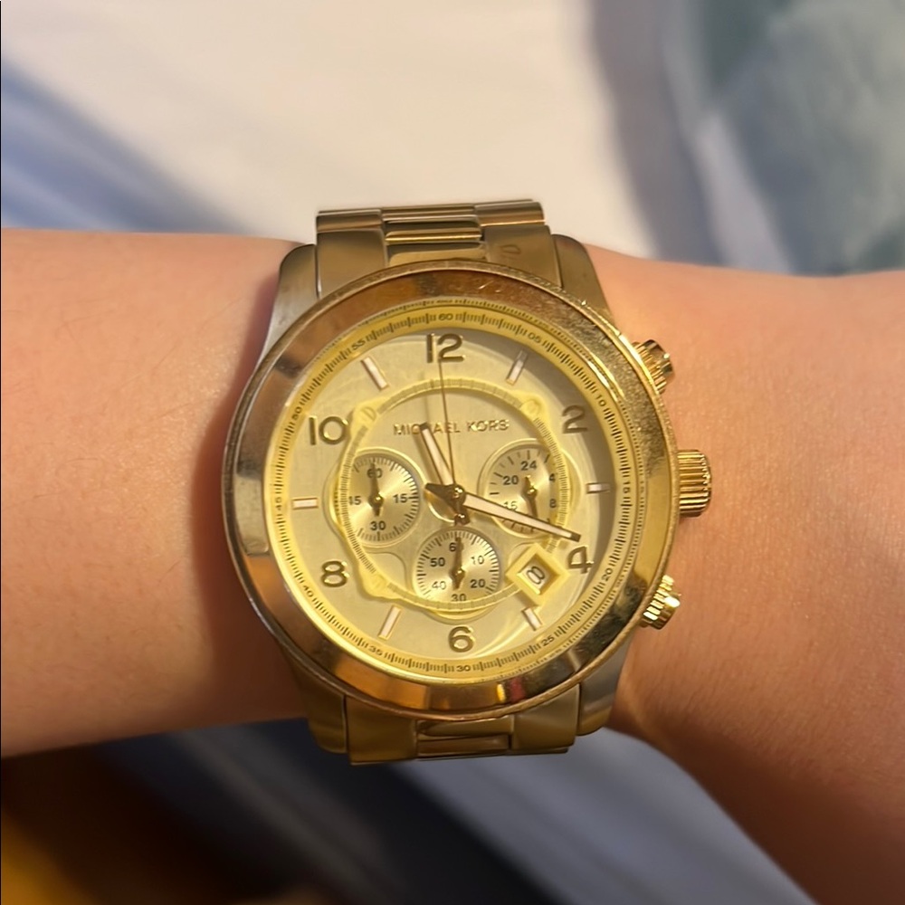 Michael Kors Oversize Gold Tone Watch
